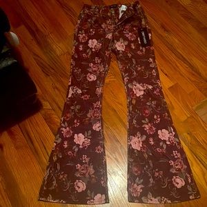 Flare corduroy pants